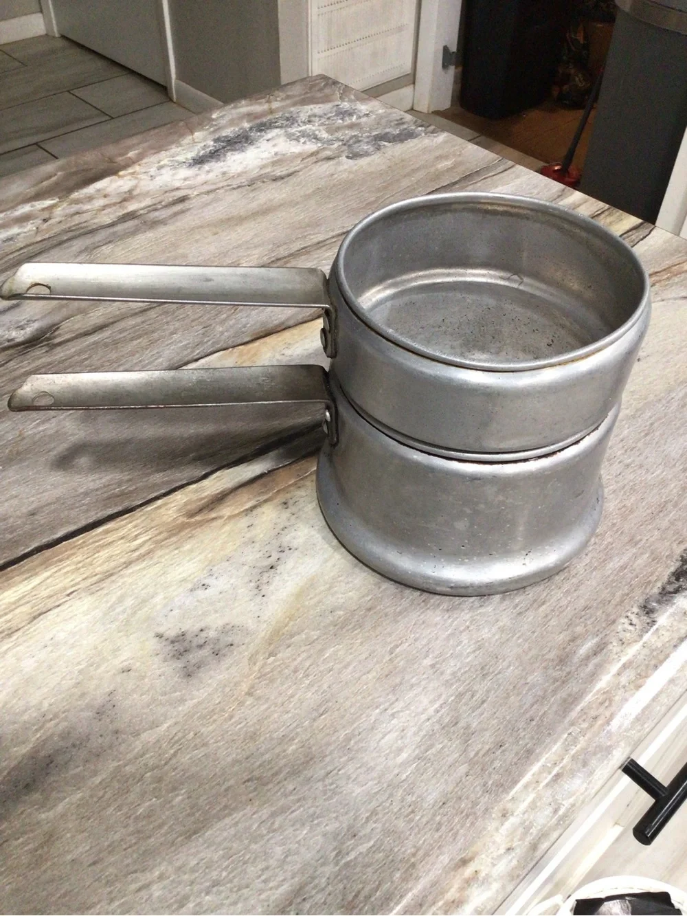 Vintage Sears Best Maid of Honor Heavy Aluminum Double Boiler 1.5 Qt No Lid